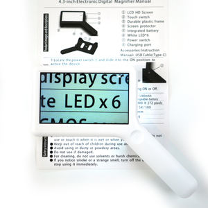 Draagbare Handheld Led Licht Vergrootglas Met Pvc 3x <span class=keywords><strong>5x</strong></span> 10x Optische Acryl Glazen Lens Voor Lezen En Juweliers <span class=keywords><strong>Loupe</strong></span> Gebruik - Product Image 4