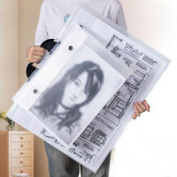 Porte-documents portable multifonction A3/A2/A1 en PP avec poignée, pour organiser les œuvres d'art et les fournitures d'artiste