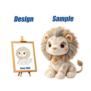 Pabrik Mainan Shengye China, Boneka Singa Keren Bordir Berkualitas Tinggi, Bahan Katun Isi Kapas PP untuk Hadiah - Product Image 1