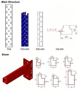 Étagères d'entrepôt industrielles certifiées CE, étagères à portée longue à charge moyenne pour le stockage en entrepôt - Product Image 3