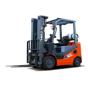 konteyner propane gasoline forklift 2t 2.5t gas powered forklift nissan engine with cab and air condition