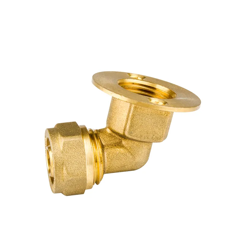 HELERO HT 200-3161B High Quality Wall Plated Female Elbow Brass Compression Fittings