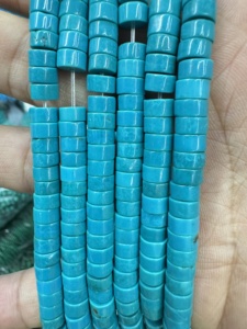 Hubei — pierres précieuses naturelles et authentiques, perles de haute qualité, <span class=keywords><strong>bleu</strong></span>, <span class=keywords><strong>Turquoise</strong></span>, Heishi, vente en gros - Product Image 6