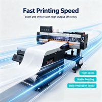 Imprimante DTF 60 cm avec carte mère Hoson stable, vitesse d'impression rapide, machine de transfert thermique pour t-shirts, pour l'impression personnalisée quotidienne de vêtements