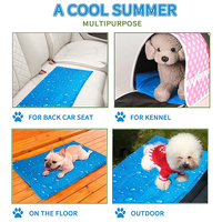 Tapis rafraîchissant pour animaux de compagnie bleu, rembourré de gel, coussin rafraîchissant pour chien, non toxique, tapis de repos estival pour petits animaux