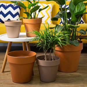 Vasi <span class=keywords><strong>da</strong></span> Fiori Rotondi in Plastica PP - Stile Nordico, Colore Personalizzabile, per Uso Domestico e Giardino, per Piante <span class=keywords><strong>da</strong></span> Interno/<span class=keywords><strong>Esterno</strong></span> - Product Image 1