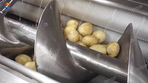 Machine à éplucher les pommes de terre à vis rotative LXTP-3000, machine industrielle de lavage et d'épluchage des pommes de terre, vente directe d'usine - Product Image 3