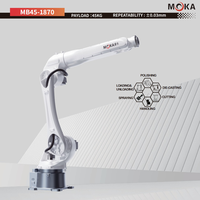 Bras robotisé industriel haute précision MOKA MB45-1870 à 6 axes, charge utile de 45 kg, portée de 1870 mm, servo-moteur contrôlé par PLC avec moteur IP67/IP54