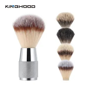 High Quality New Design Beard Brushes Metal Handle Synthetic Nylon Shaving Brush