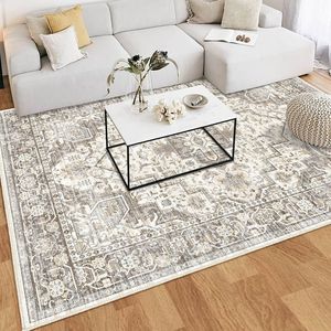 Vente directe d'usine, tapis de salon rétro bohème ethnique, facile d'entretien, lavable en machine, antidérapant, en polyester - Product Image 4
