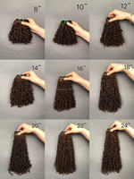 Extensions de cheveux vierges vietnamiennes de qualité supérieure, doublement étirées, cuticules alignées, Funmi Pixie Curl, couleur marron # 4 couleurs
