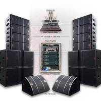 T.I Pro Audio Système de sonorisation extérieur de haute qualité Double 10 pouces Réseau de lignes passives bidirectionnelles Haut-parleurs étanches pour discothèque Métal