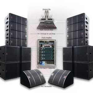 T.i Pro Audio Outdoor Geluidssysteem Hoge Kwaliteit Dubbele 10 Inch Tweeweg Passieve Line Array Waterdichte Nachtclub Speakers Metaal