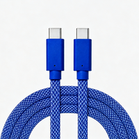 Cable Trenzado USB-C a USB-C, Cable de Carga Rápida PD Tipo-C para Teléfono, Laptop y Tablet