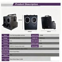 Máquina de Burbujas de 2 Cabezas DMX512, Efecto Especial Profesional para Escenarios, Soplador de Cuatro Ruedas de Alto Rendimiento para Bodas, Fiestas, DJ, Discotecas y Clubs