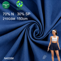 Tissu de yoga extensible respirant double face en tricot doux, 30% nylon 70% élasthanne, brocart sportif teint uni, 210 GSM, vente en gros, livraison rapide