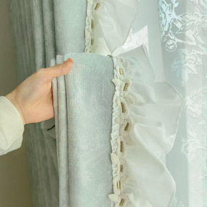 Nouvelle Collection 2026 – Rideaux Occultants en Chenille à Motif Floral d'Inspiration Campagne Française Style <span class=keywords><strong>Champs</strong></span>-lyses, en Rouleau pour Salon - Product Image 2