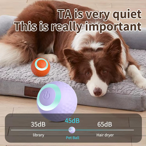 YZS USB充電式360度回転ボールスマート猫きしむおもちゃ、環境にやさしいクラシックペットおもちゃ - Product Image 2
