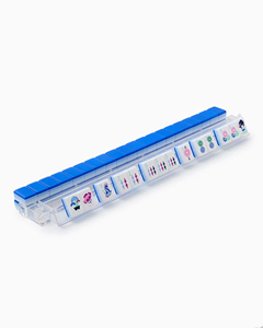 Ensemble de Mahjong de luxe Grand Millennial Lola Aqua Blue à 4 couches, 160 pièces, tuiles de Mahjong américaines en acrylique, pour cadeau de vacances - Product Image 4