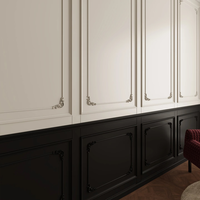 Panneaux muraux en MDF peints sur mesure de style français pour villas, escaliers, salons, chambres et décorations d'hôtels
