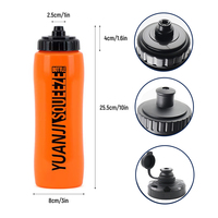 Bouteille d'eau de sport en plastique sans BPA de qualité alimentaire de 32 oz (1000 ml) avec logo personnalisé pour le vélo et le cyclisme
