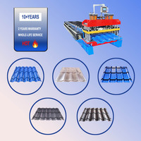 Ligne de formage de tuiles métalliques émaillées multi-spécifications réglables, populaire pour l'industrie, destinée à la commercialisation mondiale en usine