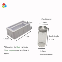 Plateau d'emballage jetable réutilisable en plastique, 10 pièces, flacons médicaux, réutilisables, emballage