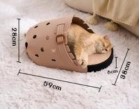 Nouveau Lit pour Chat en Feutre 2026 avec Griffoir, Forme Sabot Mignonne, Maison pour Chat Creuse et Respirante avec Tapis en Jute, Planches à Griffer pour Chat
