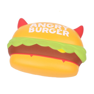 Angry Burger <b>Squishy</b> Toy PVC Soft Stress Relief Promotional Gift - Product Image 5