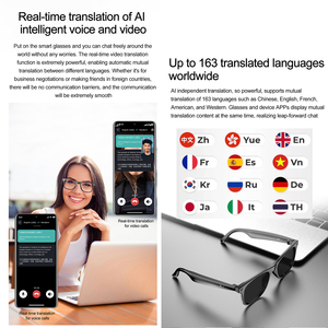 Gafas inteligentes personalizadas ODM AI <span class=keywords><strong>con</strong></span> traducción de vídeo en tiempo Real <span class=keywords><strong>sonido</strong></span> HIFI IP67 resistente al agua 170mAh batería precio al por mayor - Product Image 5