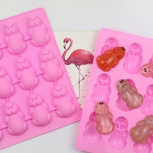 Moule en silicone écologique en forme de cochon à 12 cavités pour gâteaux, savons et bougies, fabrication artisanale DIY, échantillon gratuit, vente chaude, OEM/ODM - Product Image 2