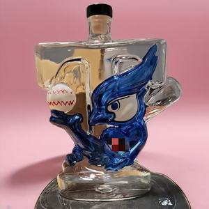 Vente directe d'usine, carafe à liqueur en verre en forme d'oiseau bleu baseball, à thème sportif, pour la décoration de bar, le stockage d'<span class=keywords><strong>alcool</strong></span> - Product Image 5
