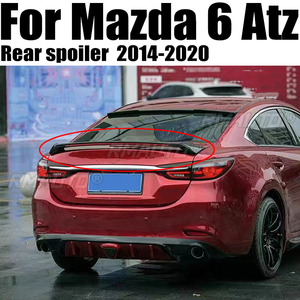 Aileron de coffre arrière en plastique ABS peint noir rouge blanc avec lumière LED pour Mazda 6 ATENZA 2014-2020 - Product Image 1