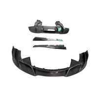 Kit carrosserie amélioré en véritable fibre de carbone, comprenant un séparateur avant de style V et un diffuseur arrière avec jupes latérales, pour McLaren 720S
