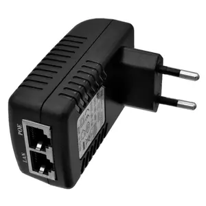 POE מתאם 12W 15W POE מזרק/מתאמי 24V 0.5A, 48V 0.5A POE מתאם מטען