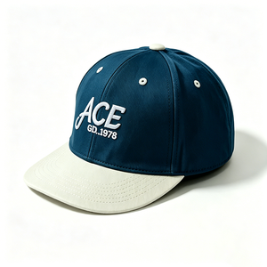 Wholesale Custom Two Tone 3D Embroidery Snapback <b>Hat</b> ACE 1978 <b>Flat</b> Brim Snapback Cap Adjustable Streetwear Fashion Unisex - Product Image 4