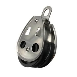 Marine pulley 45mm SS304 or SS316 double nylon pulley mini pulley block