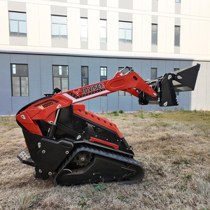 TOVISEN V1000 Mini Skid Steer Loader Diesel Orugas Hidraulica Alto Flujo Mulcher Forestal - Product Image 2