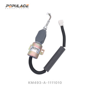 Populace Stop Solenoid KM493-A-1111010 12V Diesel <b>Generator</b> Part - Product Image 2