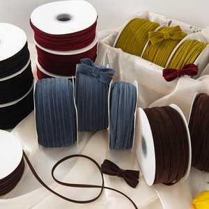 Nastro in Velluto Floccato Bifacciale 5mm-10mm con Motivo a Margherita Resistente <span class=keywords><strong>all</strong></span>'Acqua per Fiocchi Fai-da-Te e Accessori per Capelli - Product Image 1