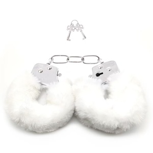 <strong>Fluffy</strong> Furry Handcuffs with Keys Metal Fuzzy Wrist <strong>Cuffs</strong> Soft Plush SM Bondage <strong>Cuffs</strong> Quick Release Handcuffs for Couples Cosplay - Product Image 3