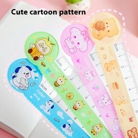Dessin animé 15cm mignon règle en plastique Transparent avec ligne ondulée dessin échelle école primaire papeterie cadeau
