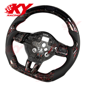 อุปกรณ์ตกแต่งรถยนต์สำหรับ Volkswagen 2008-2013 vw Golf 6 7 GTI R Mk6 Polo 6r พวงมาลัยกีฬาคาร์บอนไฟเบอร์พร้อมจอแสดงผล LED RPM - Product Image 2