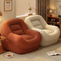 Fauteuil enfant moderne en forme d'ours Sherpa, mini tabouret paresseux de dessin animé, siège individuel en métal souple pour tout-petit
