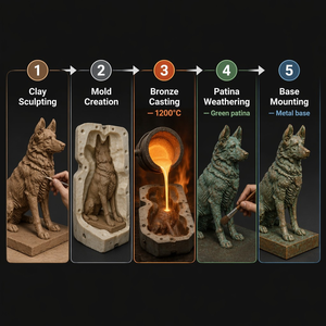 Escultura <span class=keywords><strong>de</strong></span> Perro Pastor Alemán <span class=keywords><strong>de</strong></span> Bronce Fundido a Tamaño Real, Estatua Moderna <span class=keywords><strong>de</strong></span> Animal Sentado, Tamaños Personalizados, Estatua <span class=keywords><strong>para</strong></span> Jardín Exterior RUNJIN - Product Image 3