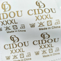 Etiquettes personnalisées de transfert de chaleur pour vêtement Etiquette de col lavable Etiquette de repassage par transfert de chaleur pour chemise
