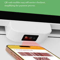 Kiosque interactif de commande automatique 15,6 pouces avec système d'exploitation Windows, lecteur NFC sans contact, imprimante de reçus 80 mm, support de terminal de point de vente et scanner HSK-SW15