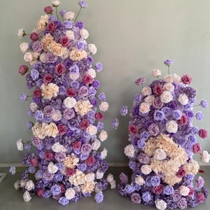 Arco <span class=keywords><strong>de</strong></span> Flores Artificiales <span class=keywords><strong>de</strong></span> Seda en Capas, Decoración para Bodas y Fiestas, Económico - Product Image 3