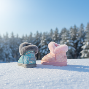 OZKIZ Korean Kids Glitter Sparkle Boots Winter Fashion for Girls 2-6 Years Wholesale - Product Image 3