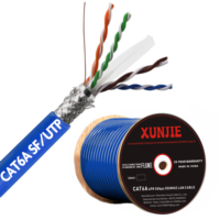 "Cat6 LAN jaringan Ethernet Cable-305m PVC LSZH 23AWG 1000MHz SFTP kecepatan Cat6A-Fast"